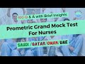 Prometric Questions & Answers for Nurses | Prometric Saudi, DHA, QATAR, OMAN and Kuwait Mock Test