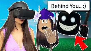This CREEPY STALKER Followed Me Into ROBLOX VR HANDS... (FACECAM)