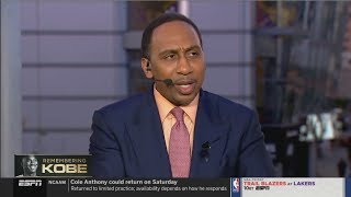 Stephen A. Smith remembering Kobe Bryan & believes LeBron, Lakers will win Blazers at tonight