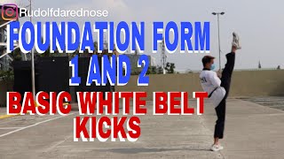 FOUNDATION FORM 1 AND 2 / BASIC WHITE BELT KICKS