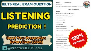 IELTS Listening Test Prediction – Party Reservation | Upcoming Exam