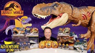 Jurassic World Dominion Dinosaur Toy Action Figures Including T-Rex AdventureFun #shorts