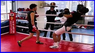 동일본 복싱신인왕 박살내는 MMA선수 스파링! (Mikuru Asakura) (MMA Fighter vs boxer)