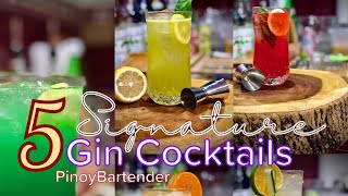 5 Gin Cocktails (Ginebra) | Signature Pinoy Cocktail Recipe