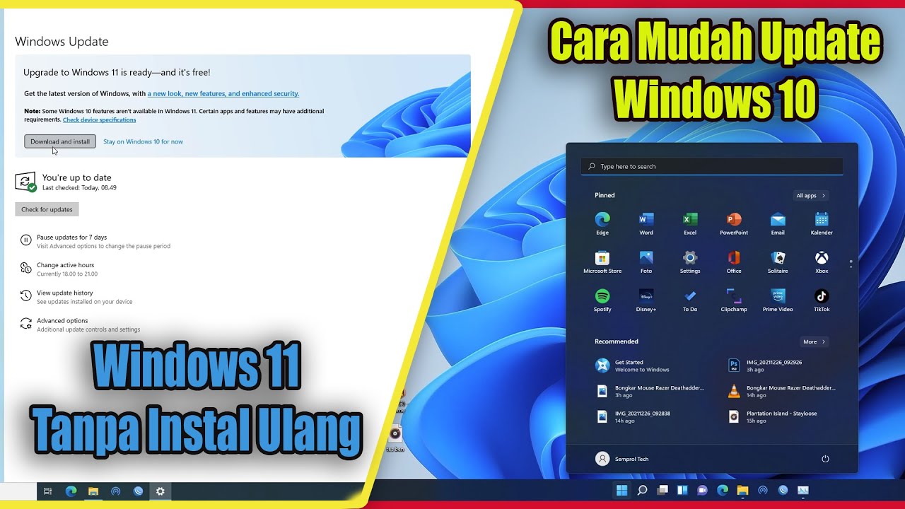 Begini Cara Mudah Upgred Windows 10 Ke Windows 11 Tanpa Instal Ulang ...