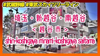 埼玉散歩 越谷市 新越谷・南越谷 東武線と武蔵野線の乗換駅 繁華街と商業地が栄える街 Shin-Koshigaya Minami-Koshigaya Saitama Walk Cityscape