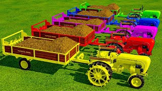 MANURE SPREADING WITH PORSCHE COLORED TRACTORS \u0026 HARVESTING - Farming Simulator 22