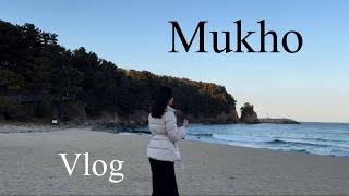 나혼자 묵호 여행 | 당일치기 Vlog | 인생 여행지 | 묵호우동 | 독립서점 잔잔하게 | 라운드어바웃 흑임자 커피 | 바다 바란 | 한섬해변 | 취준생 신세한탄을 곁들인..