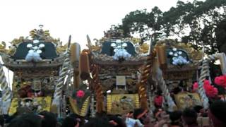 2011年　恵美酒宮　秋季例大祭　宵宮　栄町、北細江、玉地の練り合わせ