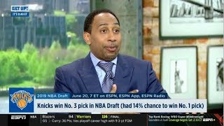 ESPN FIRST TAKE | Stepehn A.: Knicks win No. 3 pick in NBA Draft (had 14% chance to win No. 1 pick)