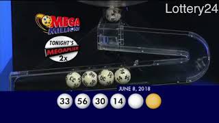 2018 06 08 Mega Millions Numbers and draw results