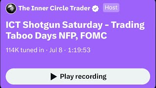 ICT Shotgun Saturday - TradingTaboo Days NFP, FOMC