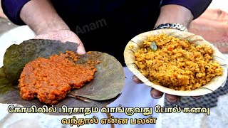 கோவிலில் பிரசாதம் - அன்னதானம் வாங்குவது போல் கனவு | kovil prashadham dream brief explain