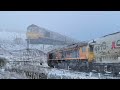 abandoned gbrf class 66 u0026 castle cement train frozen at ribblehead