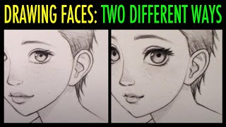 How to Draw Faces: 2 Different Ways