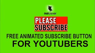 Subscribe button animation with sound and Green Screen