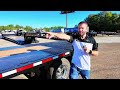 trail king tk80ht hydraulic tail trailer demonstration