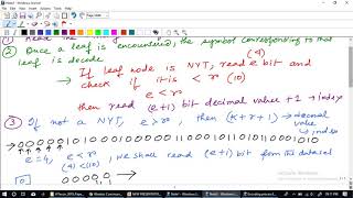 Adaptive Huffman Decoding process