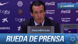 Rueda de prensa de Emery tras el Levante UD (1-1) Sevilla FC