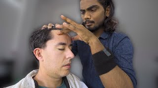 💈Muscle Relaxing ASMR Face and Body Massage in Indian Barbershop