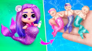 12 DIY Baby Mermaids Hacks and Crafts / Miniature Babies, Cradle, Stroller and More!