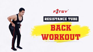 FITSY Resistance Toning Tube - Back Workouts | Exercise Band | Home Exercise Products