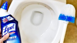 How To Clean a Toilet Bowl | with Lysol toilet bowl cleaner and brush