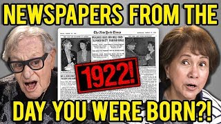 ELDERS REACT TO NEWSPAPERS FROM THE DAY THEY WERE BORN?!