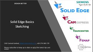 Solid Edge Basics - Sketching