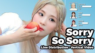 cignature (시그니처) - Sorry So Sorry | Line Distribution || Vertical Video