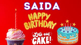 Happy Birthday Saida, Birthday of Saida, Best Birthday Wishes, hbd