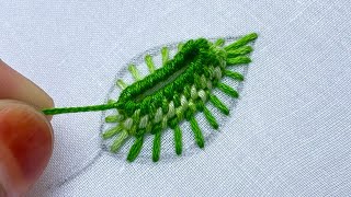 Gorgeous leaf design|hand embroidery|embroidery design