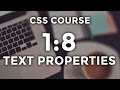 CSS Course [1:8] Text properties