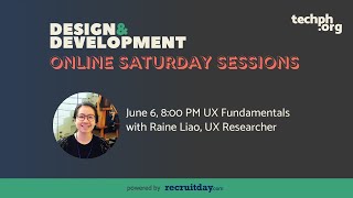 Online Saturday Sessions: UX Fundamentals