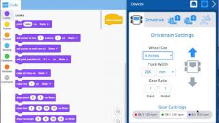 VEXcode V5 Block Configuring A Drivetrain