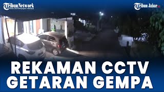 REKAMAN CCTV Getaran Gempa Cianjur Berkekuatan M 4.3 Imbas Sesar Cugenang