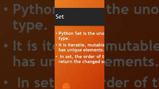 python Set Short | Python programming language | Malayalam Tutorial