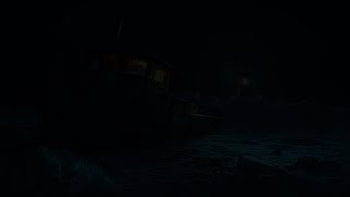 Frozen Fishing Boat in Snowstorm | Blizzard Storm Ambience | Sleep & Relaxation: Shipwrecked Trawler