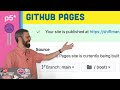 Hosting a p5.js sketch with GitHub Pages