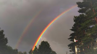 Rare Double rainbow spotted ❤️🌈