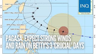 Pagasa: Expect strong winds and rain on Betty's 3 'crucial' days