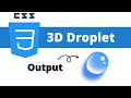 3D Water Drop Effect💧 using HTML and CSS tutorial for beginners #coding #tutorial #css
