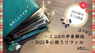 【最近のミニ6の中身紹介】2025年もシステム手帳生活を満喫します♡