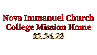 2023.02.26 Sunday Mission home