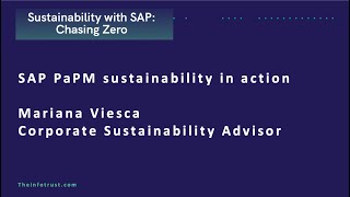 SAP PaPM sustainability in action | Mariana Viesca | msg global, Corporate Sustainability Advisor