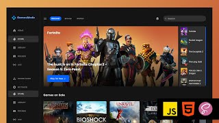 Gaming Website Tutorial Using HTML, SASS (SCSS) & JavaScript | SASS Tutorial For Beginners