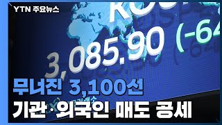 코스피 닷새 만에 3,100선 무너져...기관·외국인 매도 공세 / YTN