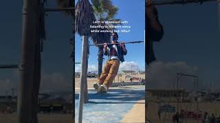 The vanity is on another level  #lastdinosaurs #workout #venicebeachdrumcircle