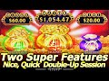 Two Super Features in Fu Dai Lian Lian Panda Slot Machine in a Double-Up Session!