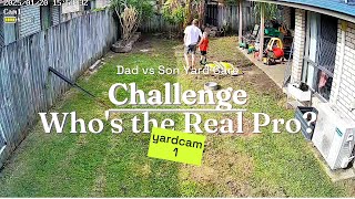 Dad vs Son Yard Care Challenge Who's the Real Pro? | Yardcam1